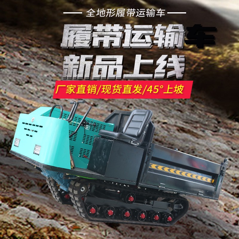 丽山厂家 履带运输车全地形爬山虎工程农用搬运自卸1吨3吨运输车图2