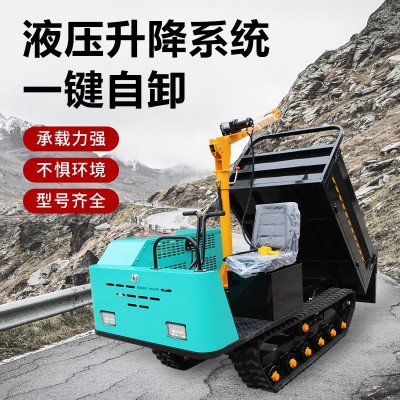 丽山厂家 履带运输车全地形爬山虎工程农用搬运自卸1吨3吨运输车