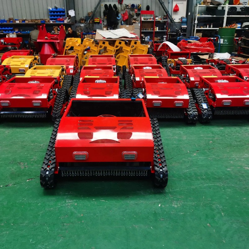 丽山 全自动遥控履带割草机大马力柴油开荒庭院果园小型碎草机图2