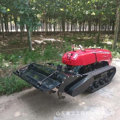 农用遥控自走式微耕机果园小型松土机32马力柴油履带式微耕机