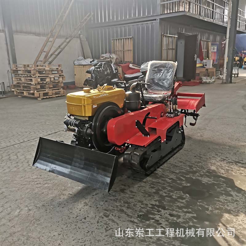 大棚自走式履带微耕机农用柴油小型耕地机果园迷你型座驾微耕机图3
