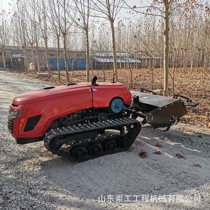 自走式履带微耕机农用智能松土机遥控小型耕地机图4