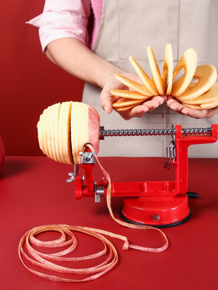 苹果削皮器家用手摇柿子削皮器土豆削皮刀多功能三合一自动去皮机图3