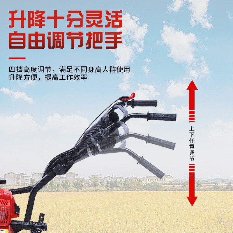 厂家直供汽油小型微耕机多功能旋耕机松土机除草开沟耕田机翻土机图4