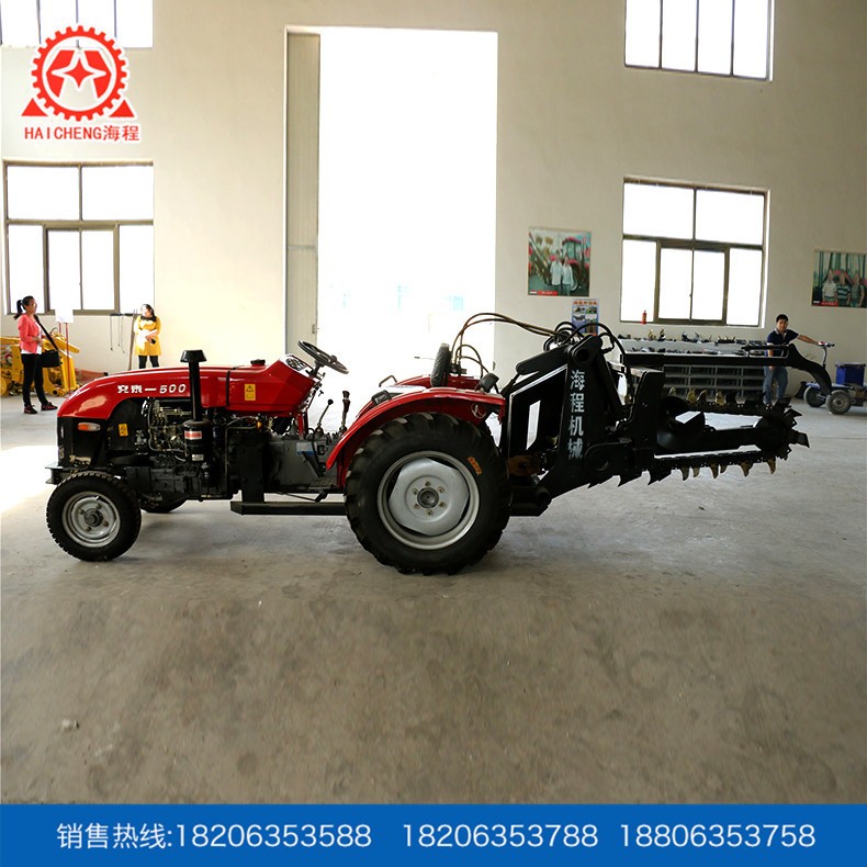 厂家直供 大型农耕机 链条式500大棚王开沟机 多用开沟机规格齐全图3