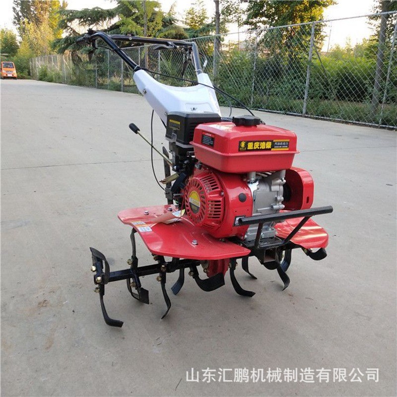 手推式小型松土机 170两驱多功能微耕机 汽油旋耕机双链条图3