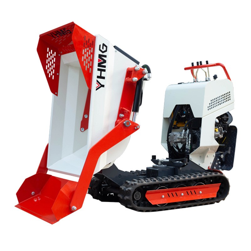 小型履带式运输车厂家 全液压手扶自卸翻斗车 果园沙子运输 全地形图2