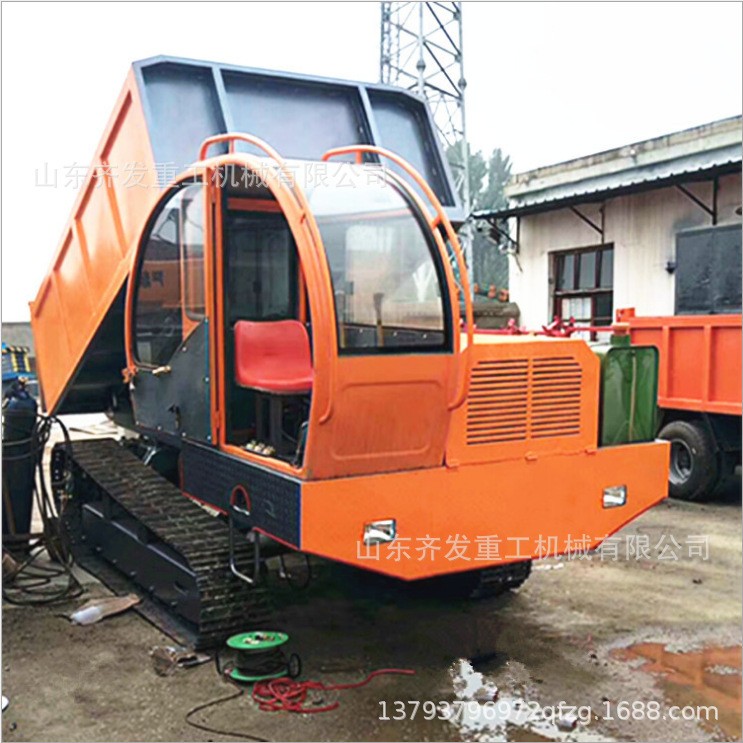 履带运输车 3T8T履带自卸车 工地拉土方液压自卸车厂家图2