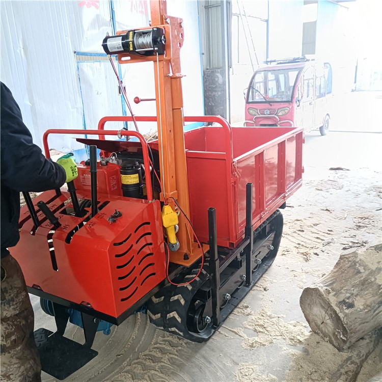 小型爬山虎 全地形农用手扶式履带运输车液压自卸小型爬山王运输图2