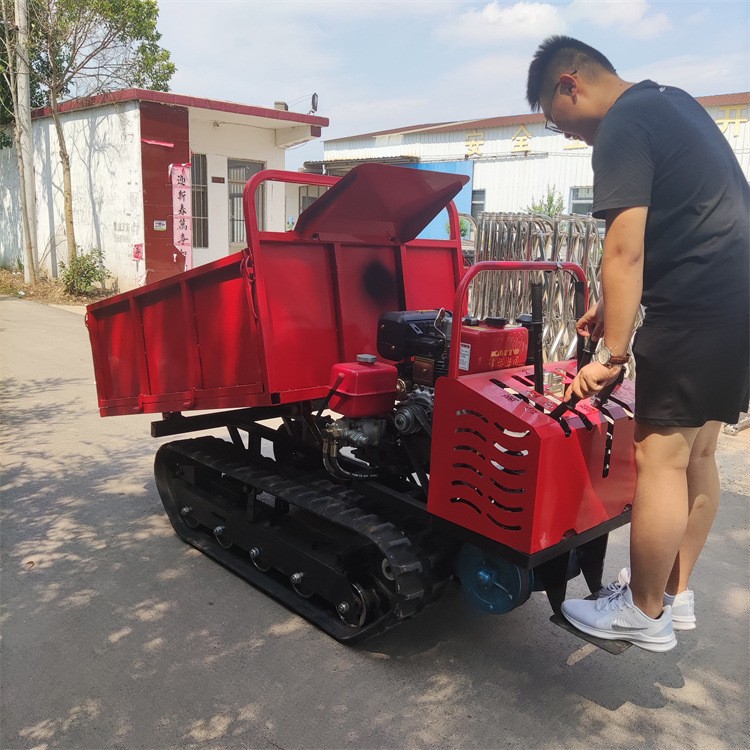 小型爬山虎 全地形农用手扶式履带运输车液压自卸小型爬山王运输