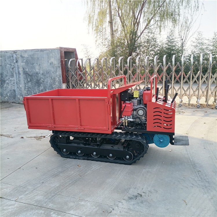 小型爬山虎 全地形农用手扶式履带运输车液压自卸小型爬山王运输图3