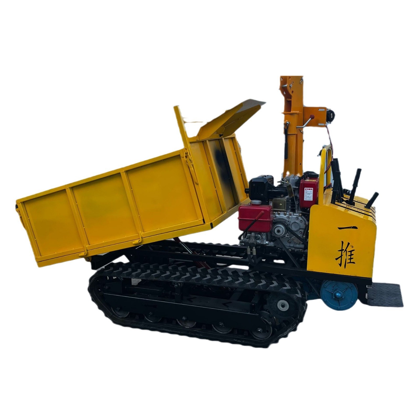 小型爬山虎 全地形农用手扶式履带运输车液压自卸小型爬山王运输图5