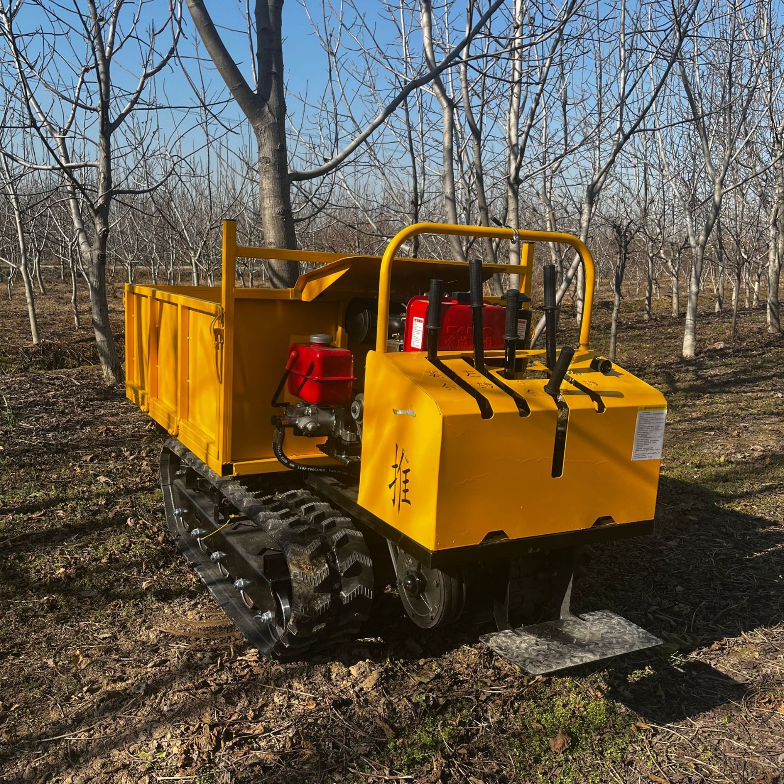 履带运输车 小型1吨固力变速箱带液压自卸3吨山地果园爬坡运输使图2