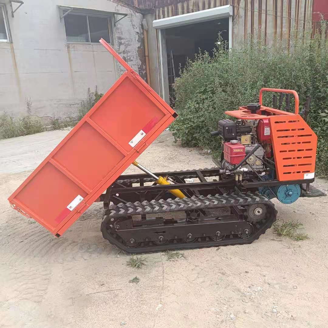 小型履带运输车 全地形液压自卸车工程农用履带运输车爬山虎图3