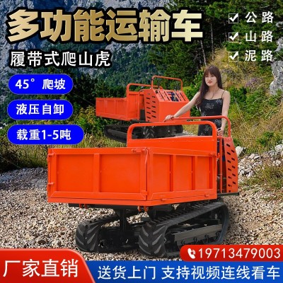小型爬山虎式农用履带运输车 农用搬运车 全地形履带运输装载车