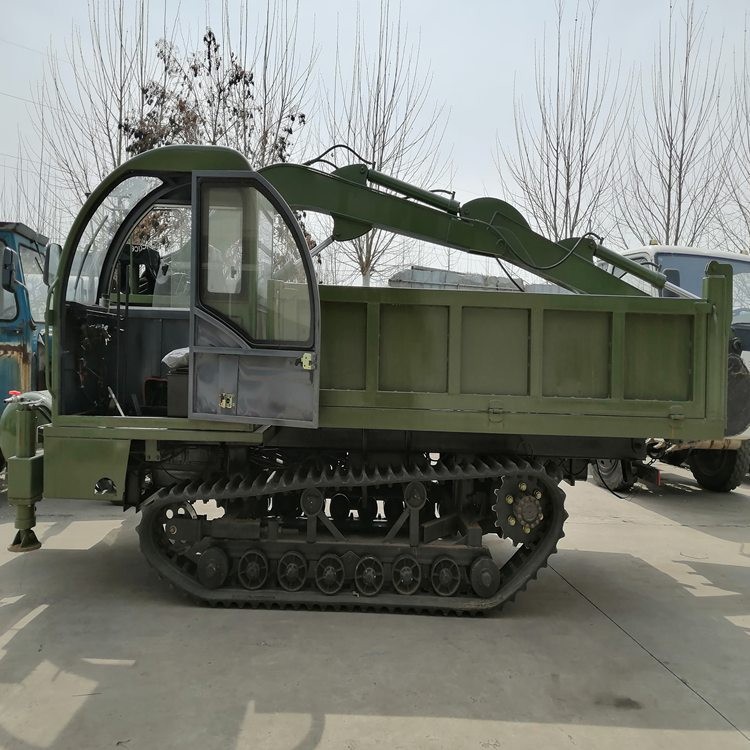 柴油履带车自卸式 四驱爬山虎履带随车挖 农用运输随车挖价格图4