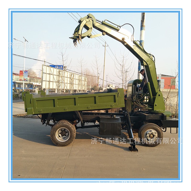 农用矿用自卸随车挖 四不像随车挖机视频 山东济宁挖土运输两用车图3