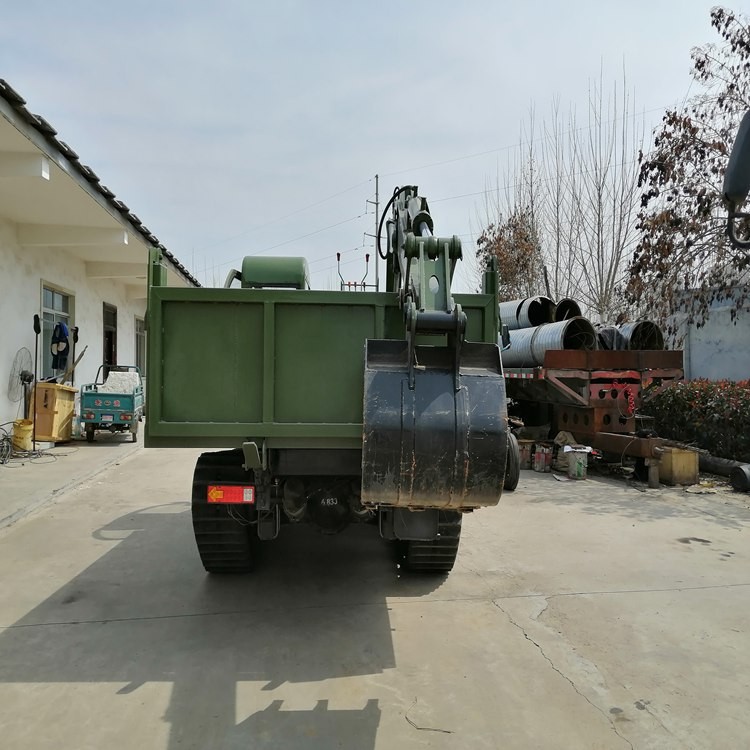 爬山四不像随车挖 农用抓木挖掘运输车 挖运一体自卸柴油车图2