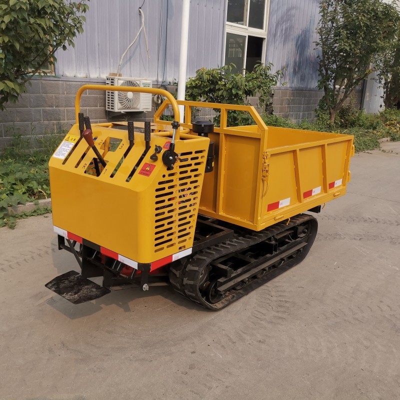 小型手扶履带运输车山地农用履带运输自卸车全地形爬山虎运输车图3