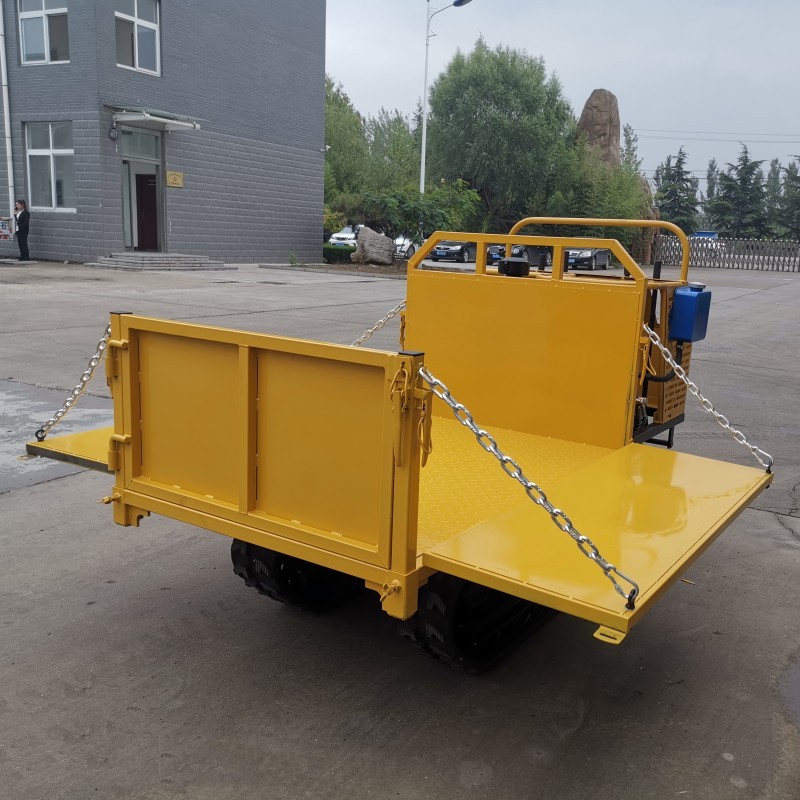 小型手扶履带运输车山地农用履带运输自卸车全地形爬山虎运输车图4