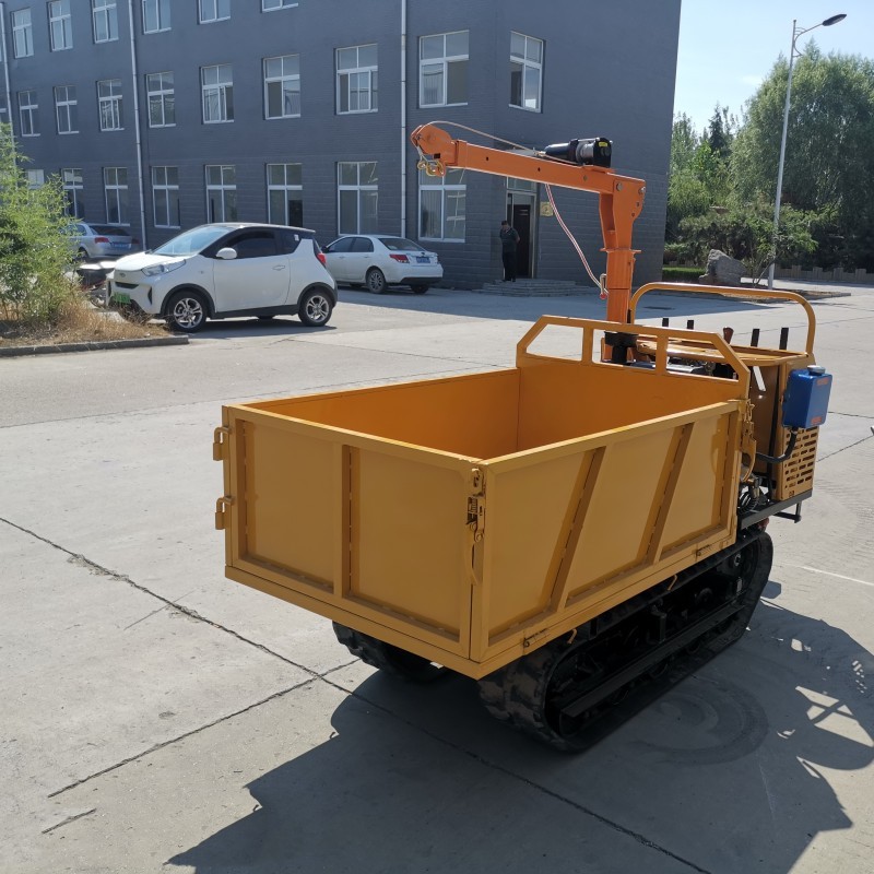 小型手扶履带运输车山地农用履带运输自卸车全地形爬山虎运输车图2