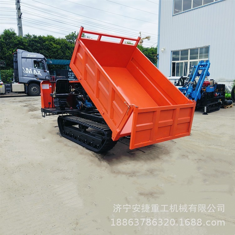 丘陵山地农用履带车 5吨木材运输爬山虎 橡胶包钢板履带运输车图2