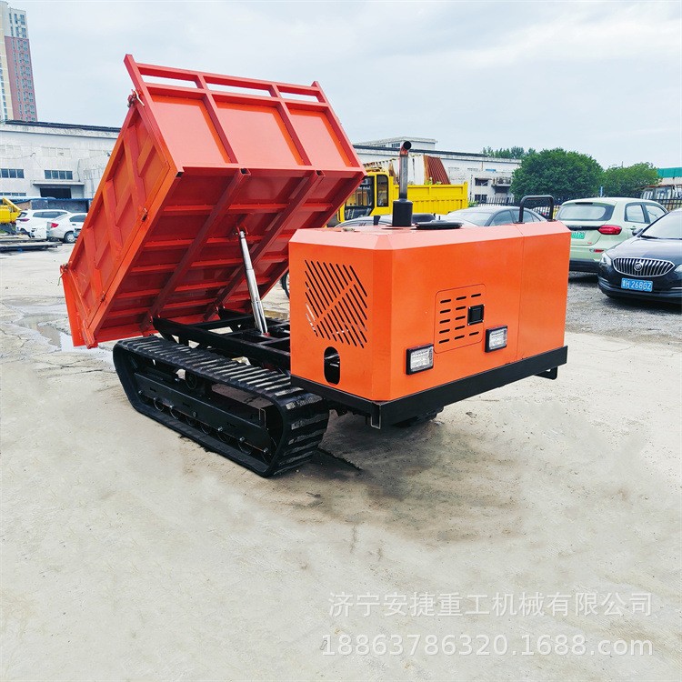 丘陵山地农用履带车 5吨木材运输爬山虎 橡胶包钢板履带运输车