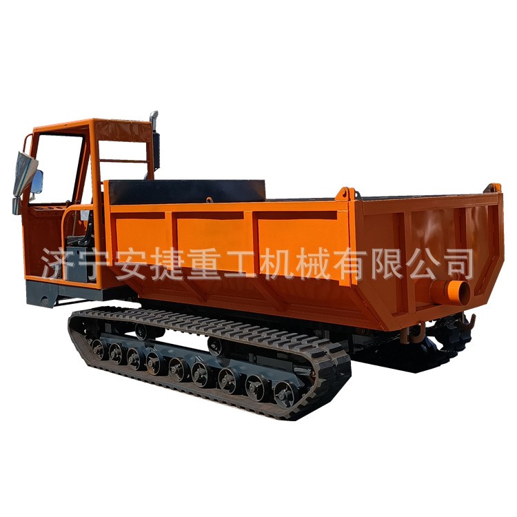 丘陵山地农用履带车 5吨木材运输爬山虎 橡胶包钢板履带运输车图5