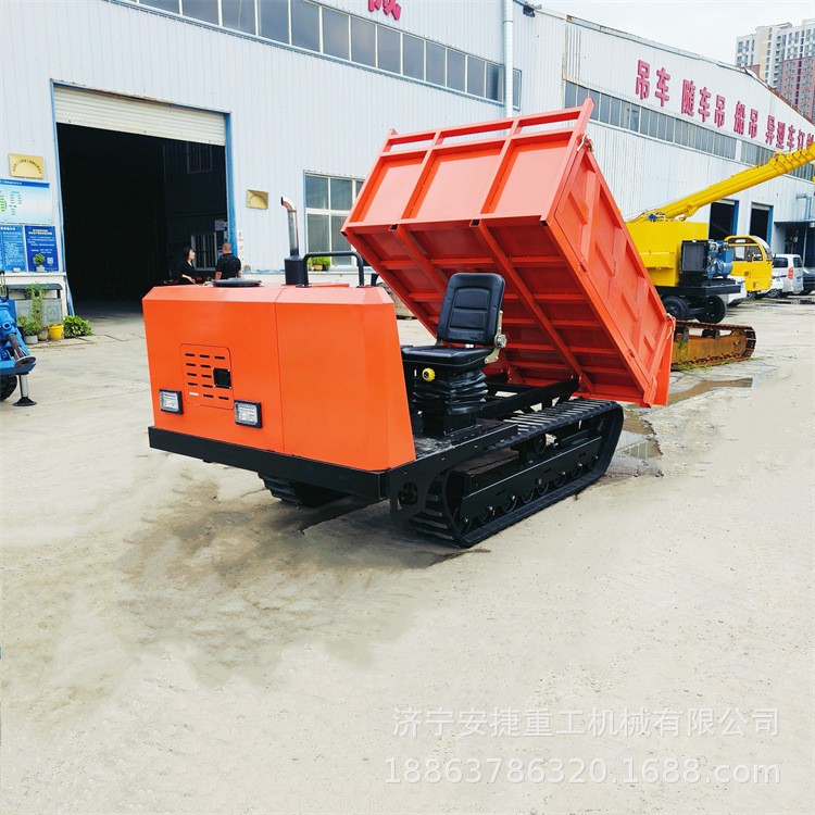 丘陵山地农用履带车 5吨木材运输爬山虎 橡胶包钢板履带运输车图4