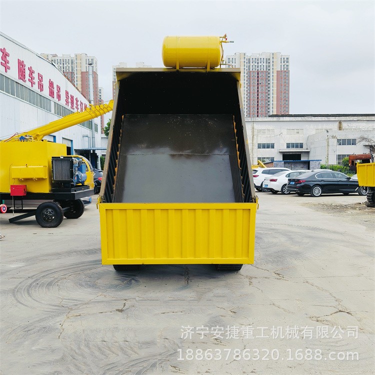 沼泽地行驶履带运输车 柴油8吨坡地爬山虎 U型斗履带混凝土运输车图3