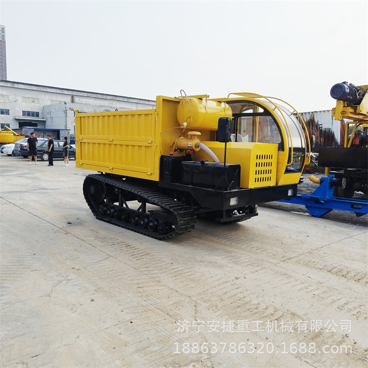 沼泽地行驶履带运输车 柴油8吨坡地爬山虎 U型斗履带混凝土运输车图2