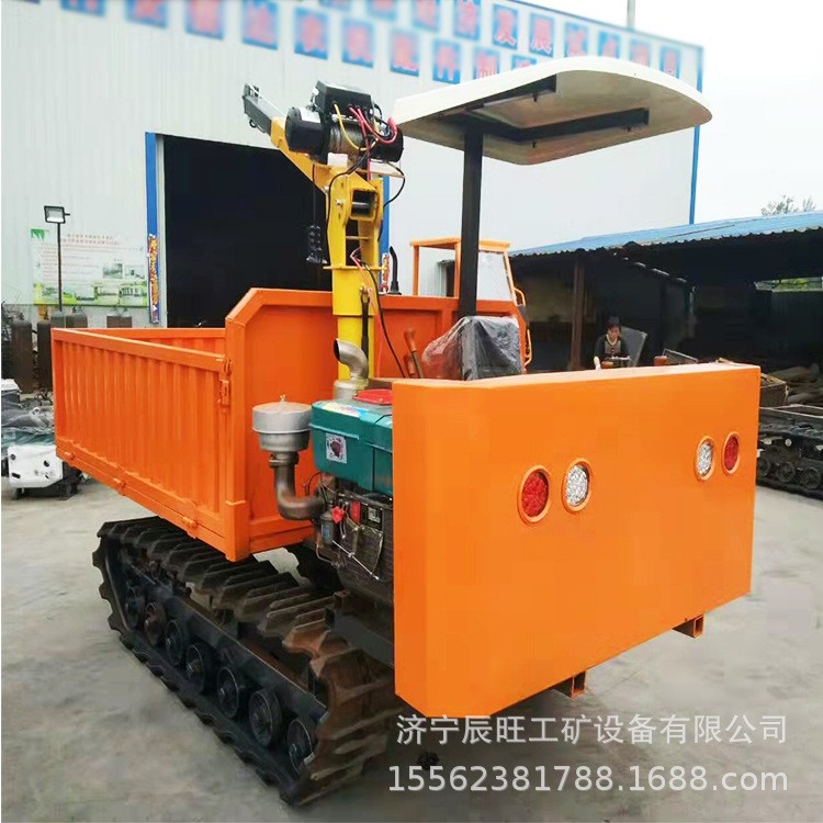 小型矿用运输车 井下履带运输车河道清淤泥自卸翻斗车图4