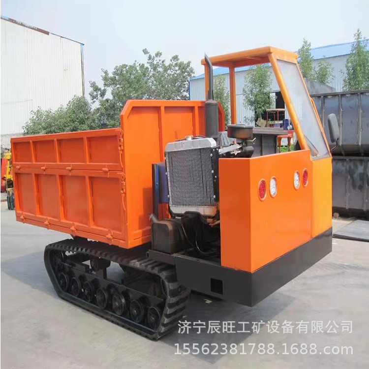 小型矿用运输车 井下履带运输车河道清淤泥自卸翻斗车图3