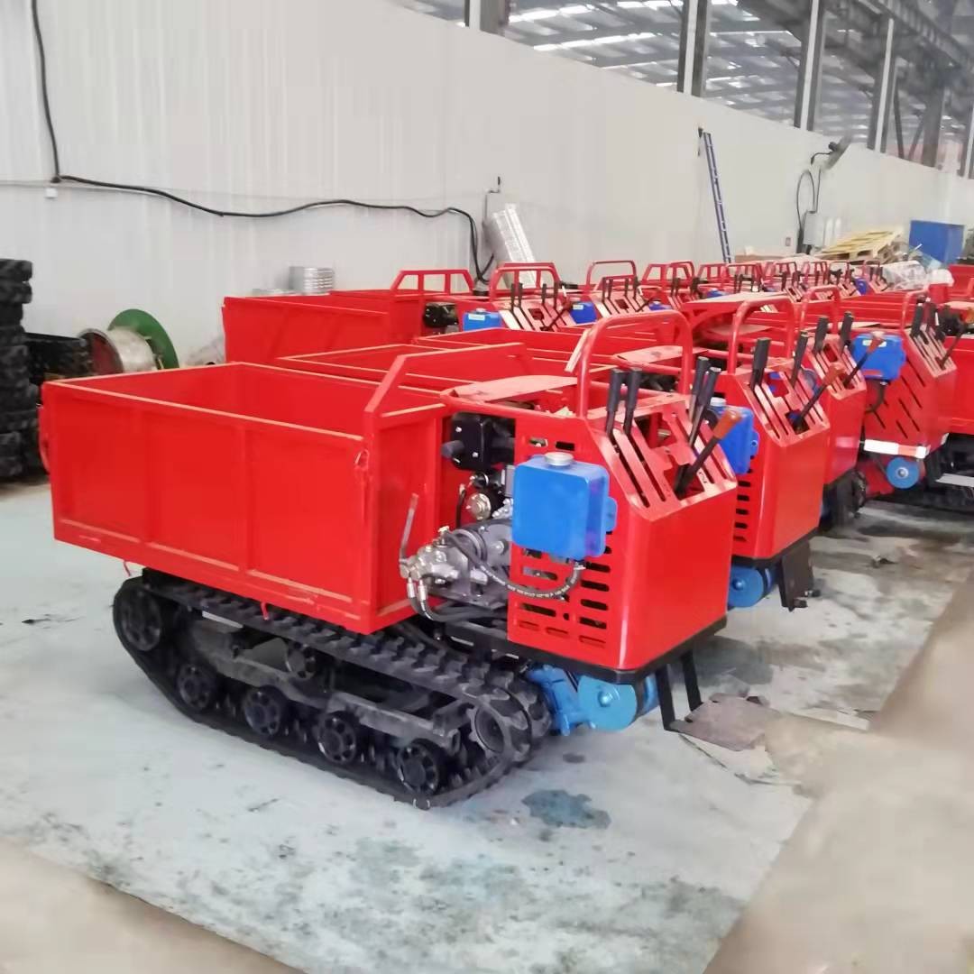 小型手扶履带运输车 山地果园农用自卸翻斗履带车全地形爬坡王图1
