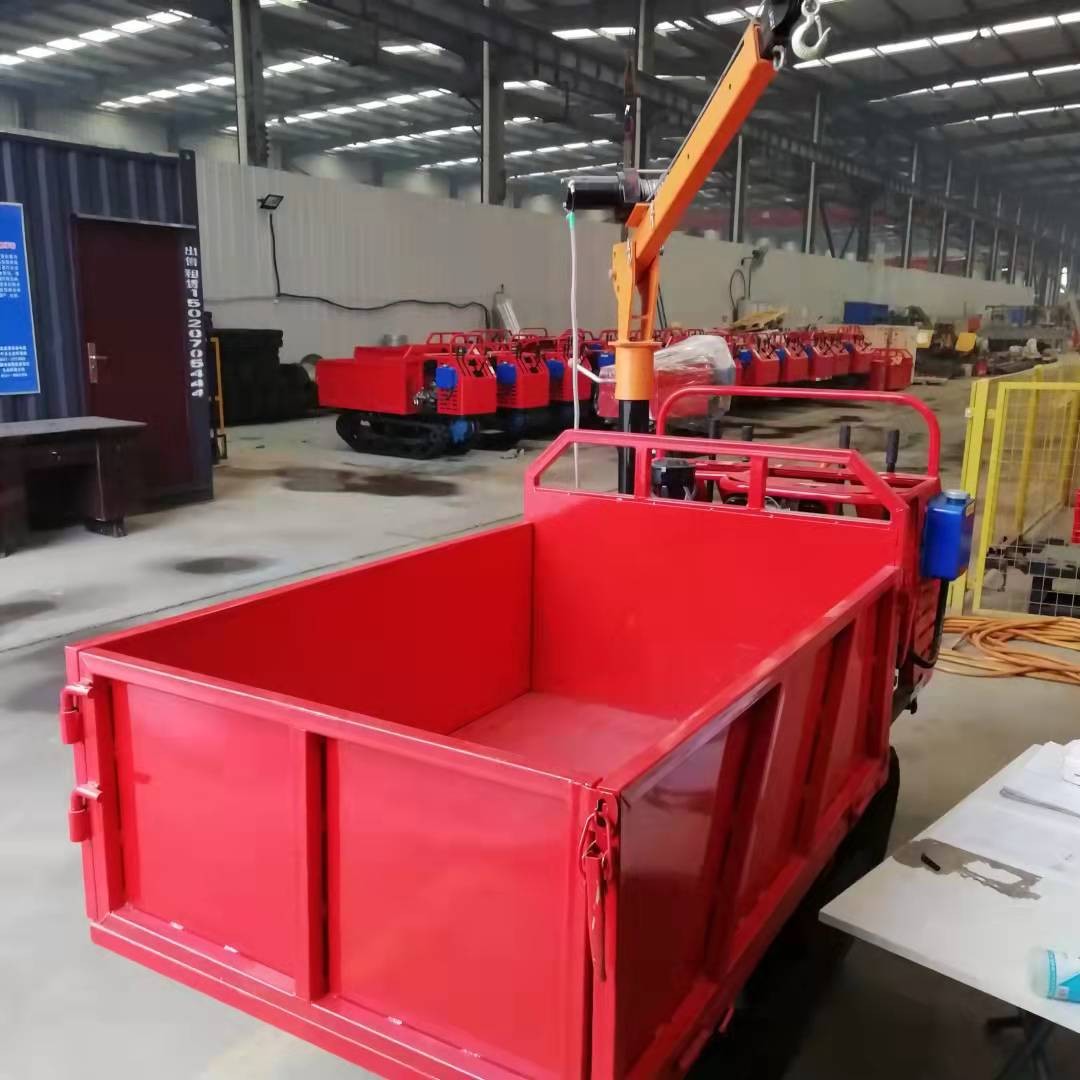 小型手扶履带运输车 山地果园农用自卸翻斗履带车全地形爬坡王图3
