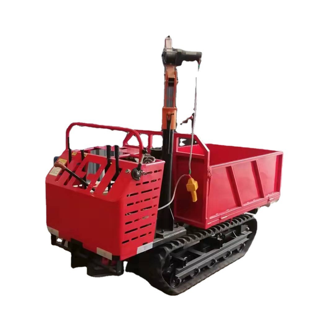 小型手扶履带运输车 山地果园农用自卸翻斗履带车全地形爬坡王图5