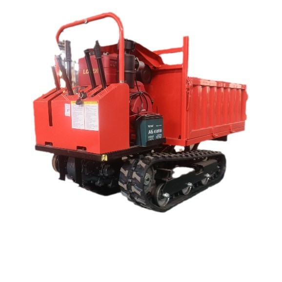 小型履带运输车果园山地爬山虎农用运输液压自卸履带车图5