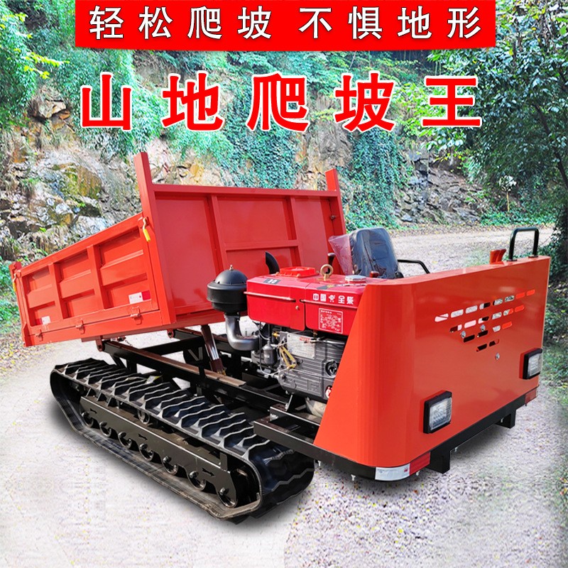 爬山虎履带运输车全地形小型履带式爬坡王果园山地搬运自卸农用车图2