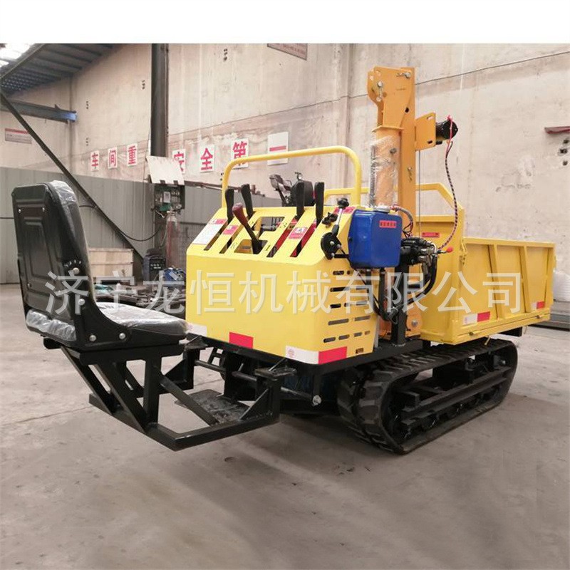 新款多吨位农用柴油手扶履带车山地果园爬山虎履带运输车翻斗车图2