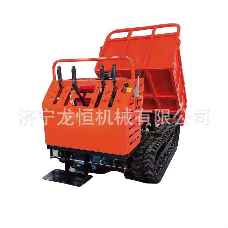 新款多吨位农用柴油手扶履带车山地果园爬山虎履带运输车翻斗车图5