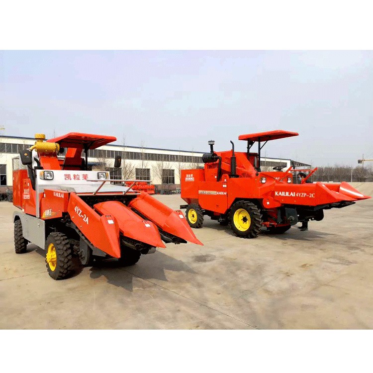 玉米联合收割机秸秆粉碎还田玉米扒皮收获柴油机带动现货供应图2