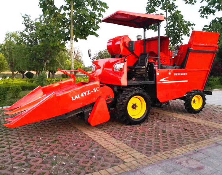 联合玉米收割机农业玉米柴油收获机苞收割机联合2行带扒皮秸秆粉图3