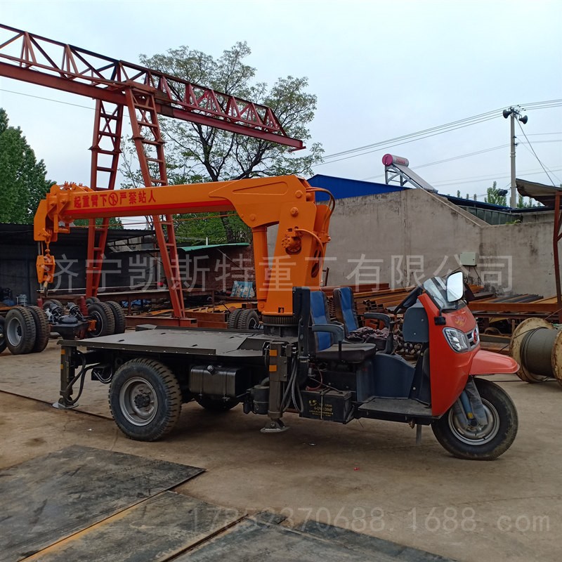 厂家现货园林移树三轮车随车吊 小型省油苗圃吊运5吨三轮车随车吊图2