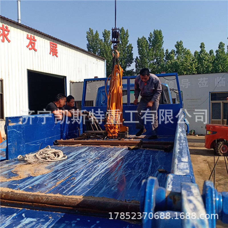 轻卡车安装小型随车吊机 货车加装小型折臂吊 吊臂可以折叠的吊机图5