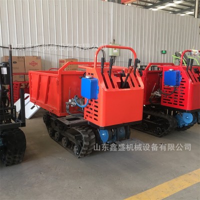 柴油履带运输车 建筑工程砂石运输车 林园农用液压自卸履带装载车