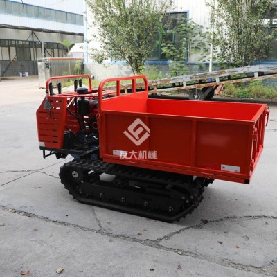 友大750型履带自卸翻斗车 四川果园农田农用爬山虎 自卸履带运输