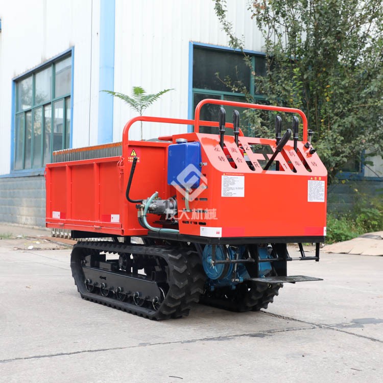 友大750型履带自卸翻斗车 四川果园农田农用爬山虎 自卸履带运输图3