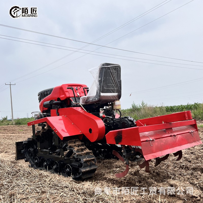 农用乘坐式履带微耕机 多功能一体拖拉机 水田打浆机图3