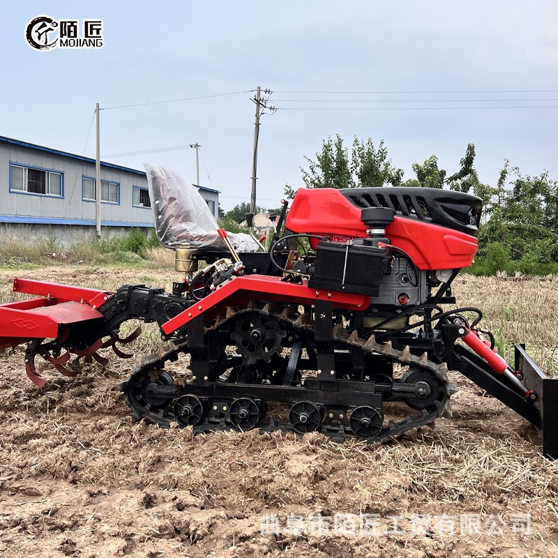 农用乘坐式履带微耕机 多功能一体拖拉机 水田打浆机图2