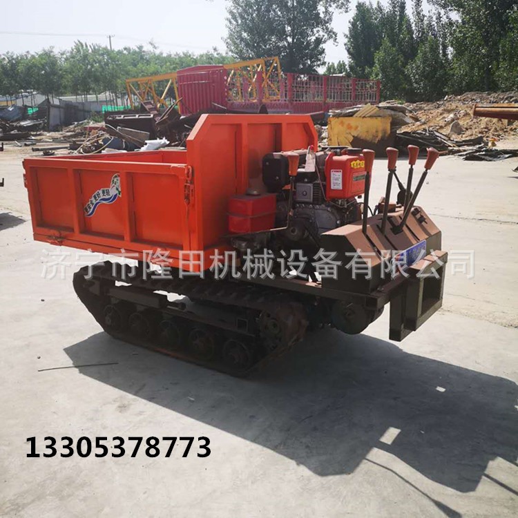 全地形爬坡虎履带运输车 农用自卸履带运输车 田地搬运手扶履带车图2